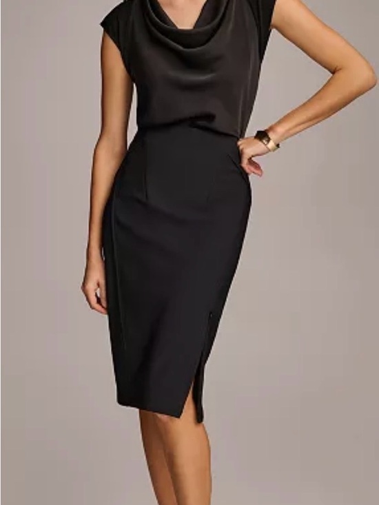 Donna Karan Dresses & Skirts - Donna Karan Black Tailored Pencil Skirt with Side Slit